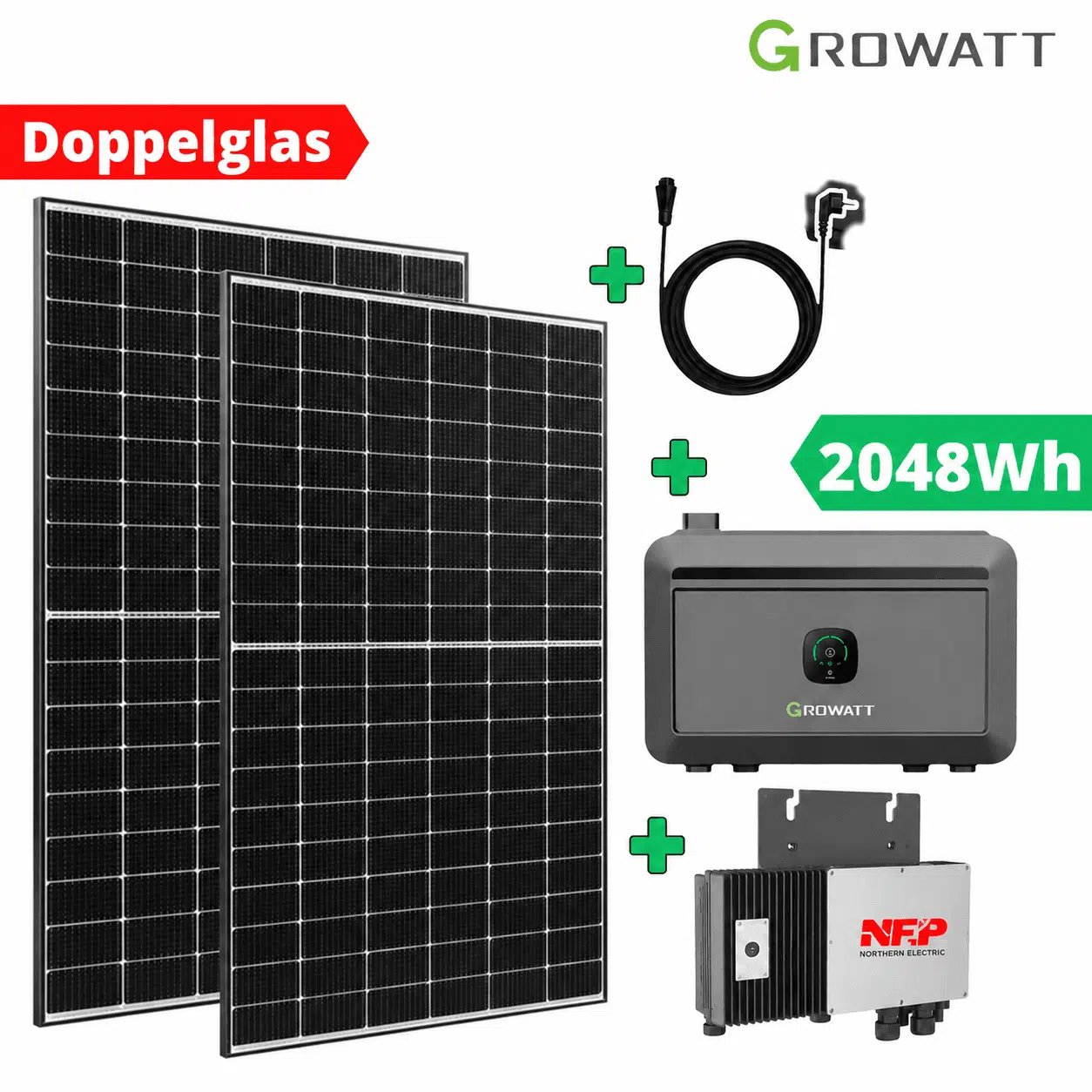 Balkonkraftwerk mit Speicher 1215 Watt & 2 kWh Growatt NOAH 2000 | Plug & Play Schweiz (Kopie) 1 Balkonkraftwerk mit Speicher 1215 Watt & 2 kWh Growatt NOAH 2000 | Plug & Play Schweiz (Kopie)