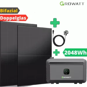Genehmigungsfrei: 2-kW-Speicher und Solarmodule mit 920 Watt bifacial