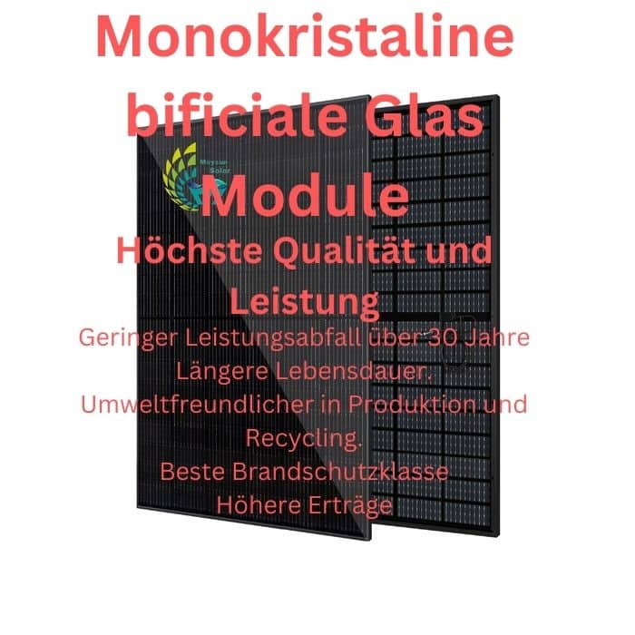 Monokristaline bificiale Glas Module