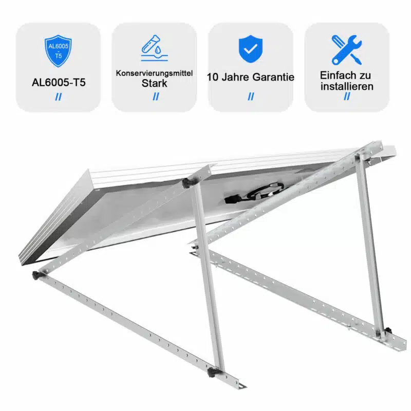 Flexibles Montagesystem für Solarpaneele, Flachdach, Garten, Terrasse