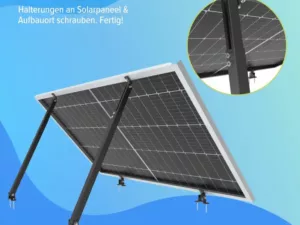 Solarpaneel Halterung Wand Lang Schwarz