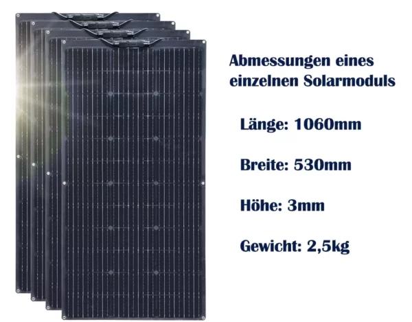100 watt flexibles solarmodul