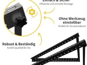 Aufständerung Terrasse Flachdach Schwarz
