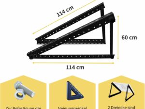 Aufständerung Solarpaneele Schwarz