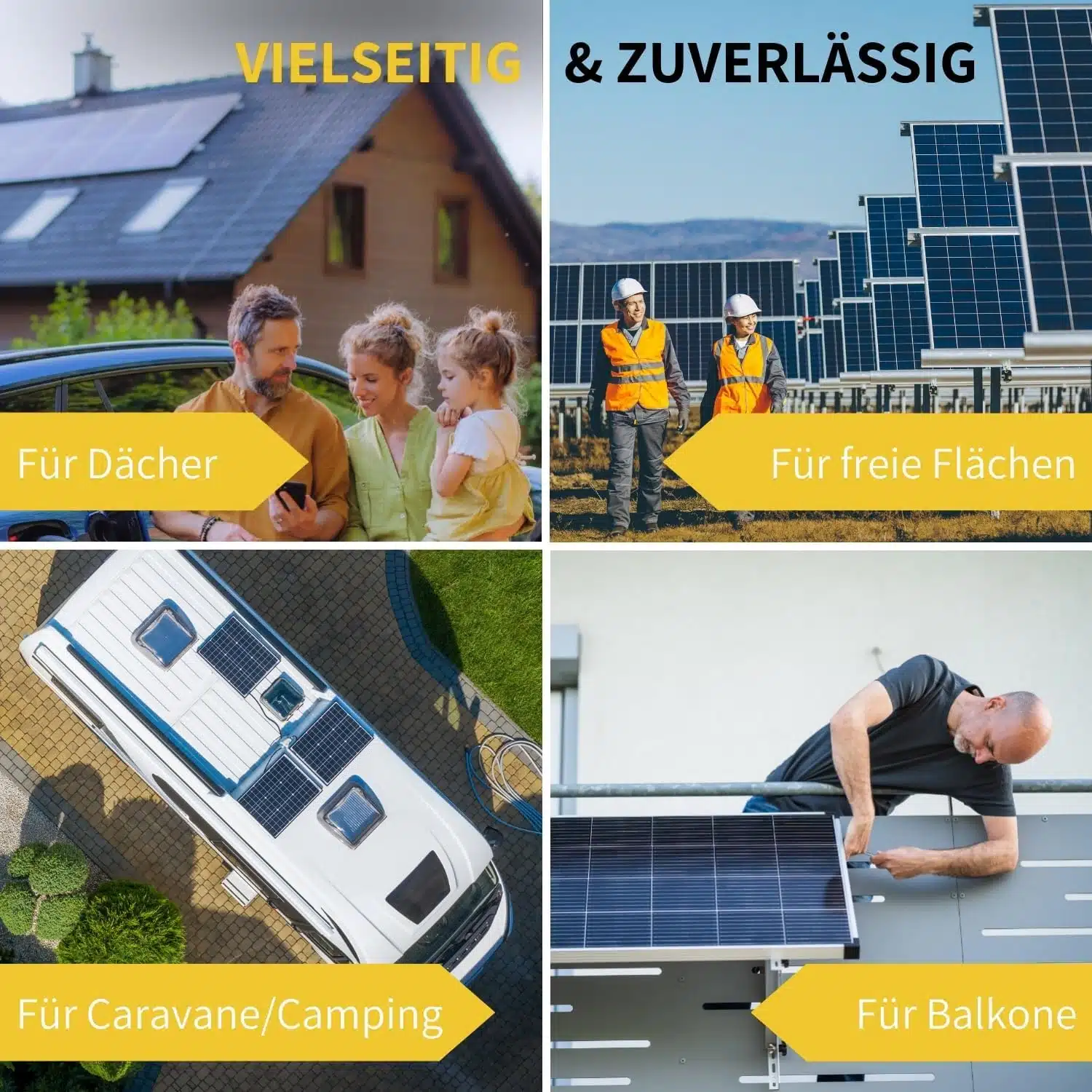 Aufständerung Terrasse Flachdach Silber 5 Aufständerung Solarpaneele Schwarz