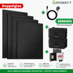 4 Solarmodule und 4kw-Batterie Solarmodule und Batteriespeicher-System
