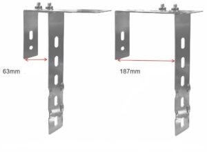 Balkonhaken für Solarmodule - Eckig verstellbar