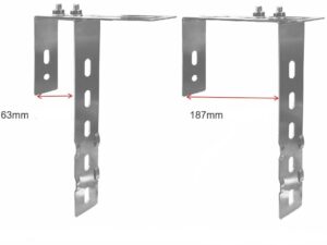 Balkonhaken für Solarmodule - Eckig verstellbar