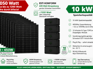 Solarmodule und Batteriespeicher für Energie
