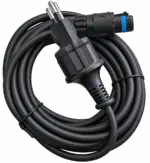 5-Meter-Standardkabel – Anschlusskabel für NEP600, Schuko-Stecker mit Schweizer Fixadapter und Dichtung