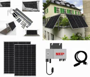 Steckerkraftwerk 910 Watt mit verstellbaren Balkonhalterungen inkl. Lieferung