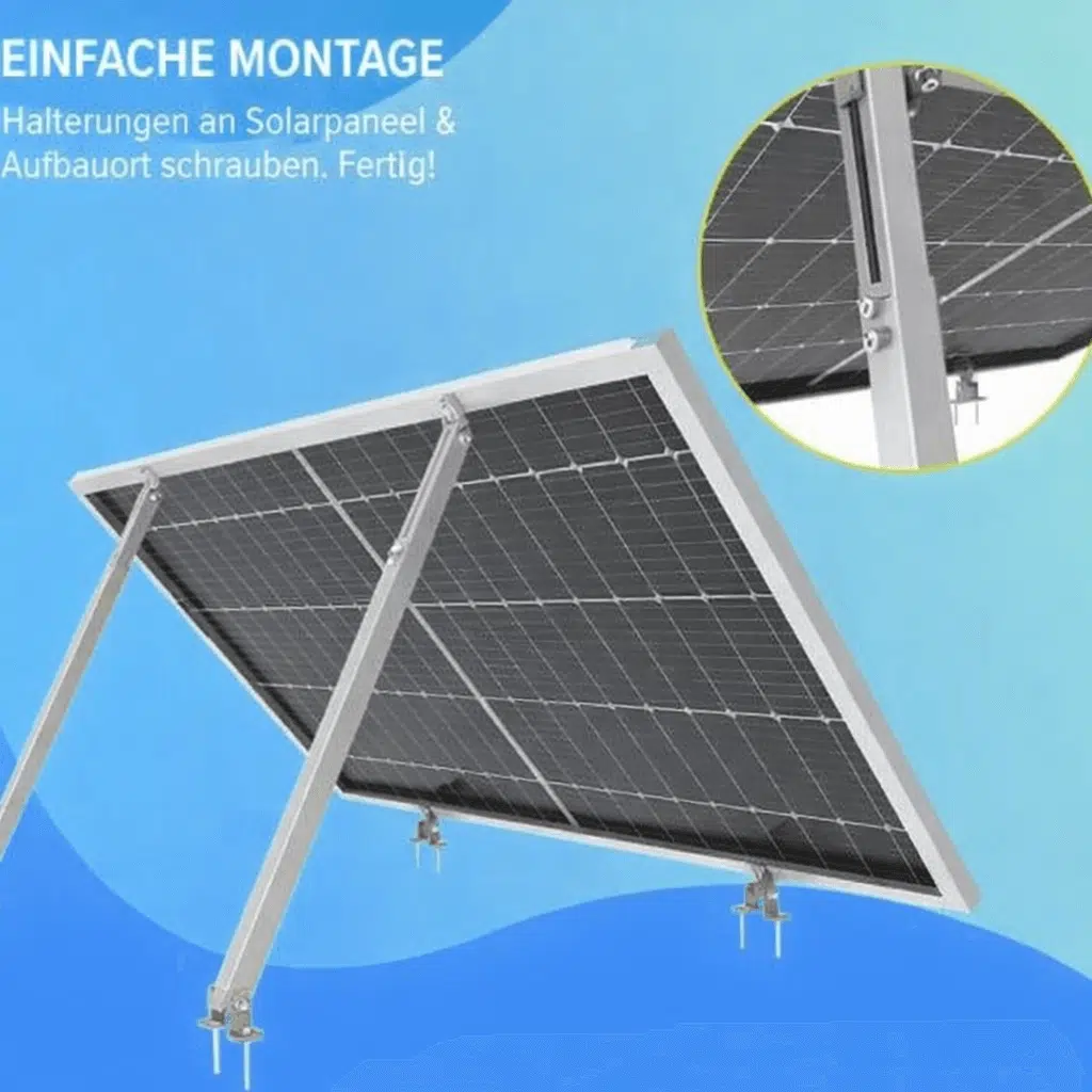 Halterung für 1 Photovoltaikmodul, verstellbar Silber 4 Solaranlage mit einfacher Montage