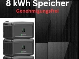 Steckerkraftwerk mit 8 KW Speicher und 8 Solarmodulen mit 3600  Watt