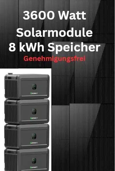 3,6 kWp + 8 kWh Speicher mit Nulleinspeisung 10 8kw 3600 watt Collage