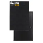 BAUER BS-405-M10HBB Fullblack – Vorder- und Rückansicht eines Moduls mit schwarzer Rückseitenfolie