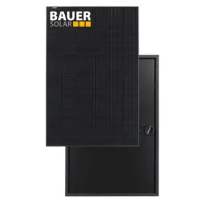 BAUER BS-405-M10HBB Fullblack – Vorder- und Rückansicht eines Moduls mit schwarzer Rückseitenfolie