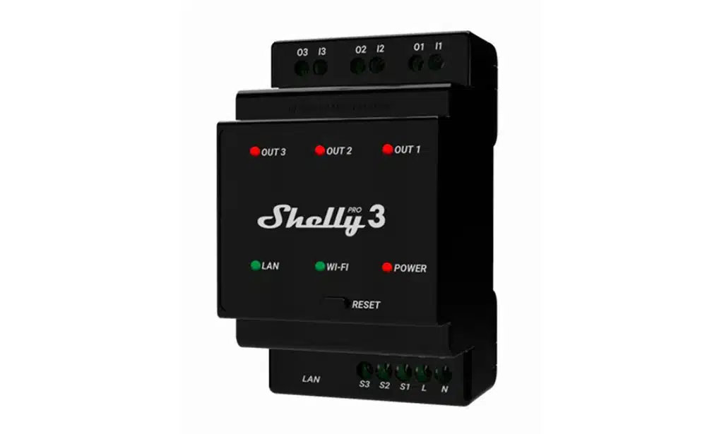 Shelly Pro 3 LAN und WiFi-DIN-Rail Switch 1 Shelly Pro 3 LAN und WiFi-DIN-Rail Switch