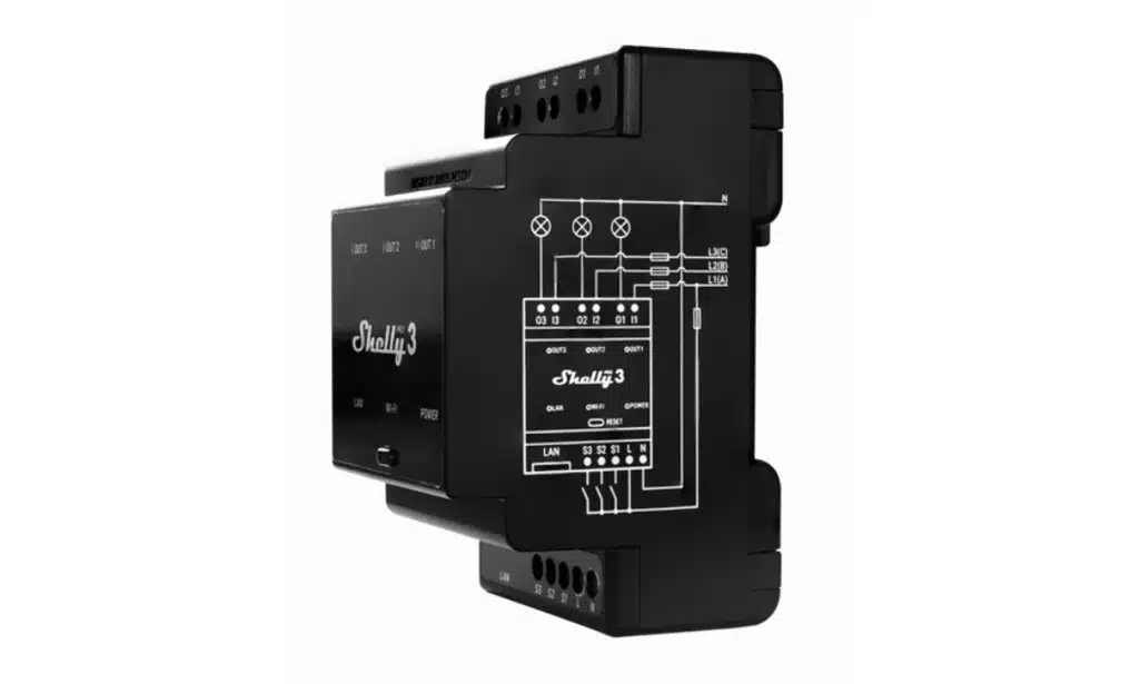 Shelly Pro 3 LAN und WiFi-DIN-Rail Switch 2 Shelly Pro 3 LAN und WiFi-DIN-Rail Switch – Bild 2