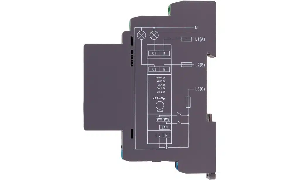 Shelly WLAN-Schaltaktor Shelly Pro 2 2 Shelly WLAN-Schaltaktor Shelly Pro 2 – Bild 2