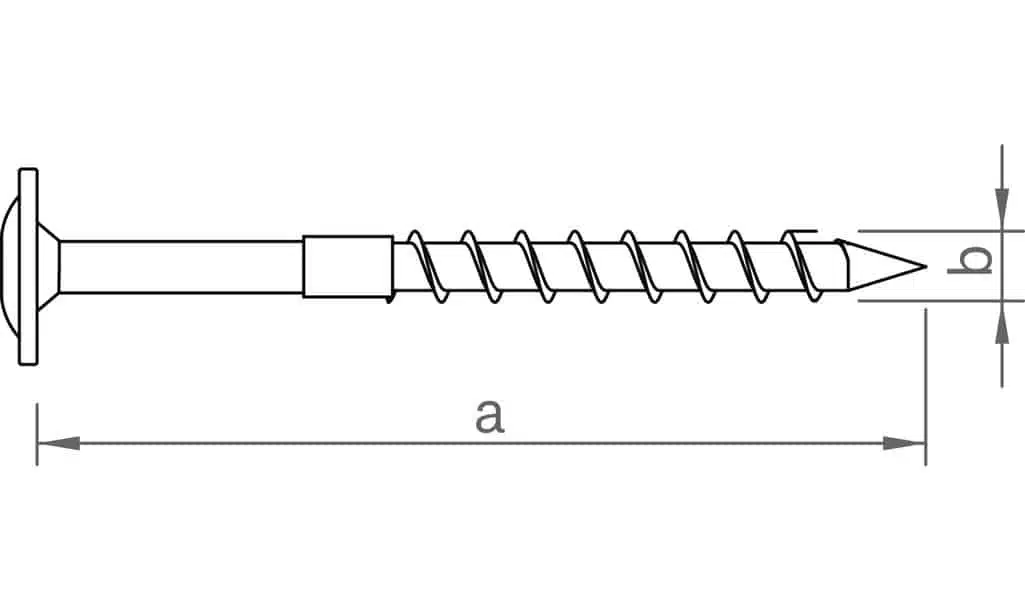 novotegra Befestigungsschraube Dachhaken 8x180mm (VPE50) 2 novotegra Befestigungsschraube Dachhaken 8x180mm (VPE50) – Bild 2