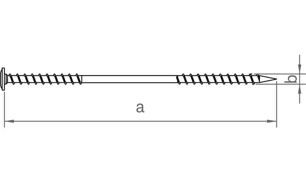 novotegra Befestigungsschraube Dachhaken 8x220mm (VPE50) 2 novotegra Befestigungsschraube Dachhaken 8x220mm (VPE50) – Bild 2