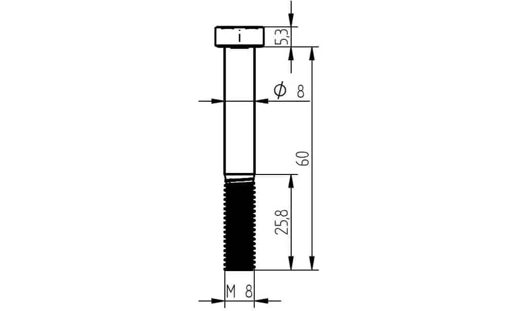 novotegra Sechskantschraube Schaft M8x60 A2 DIN931 (VPE100) 3 novotegra Sechskantschraube Schaft M8x60 A2 DIN931 (VPE100) – Bild 3