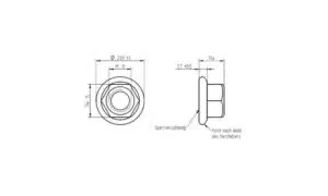 novotegra Sperrzahnmutter M10 SW15 V2A ähnl. DIN 6923 (VPE100)