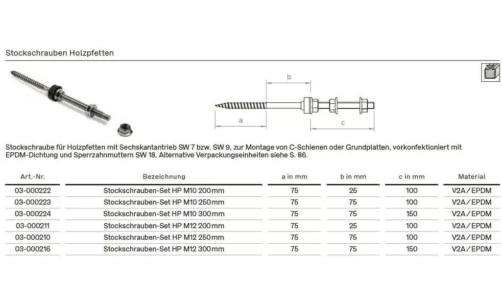 novotegra Stockschrauben-Set HP M10 300mm (VPE50) 2 novotegra Stockschrauben-Set HP M10 300mm (VPE50) – Bild 2