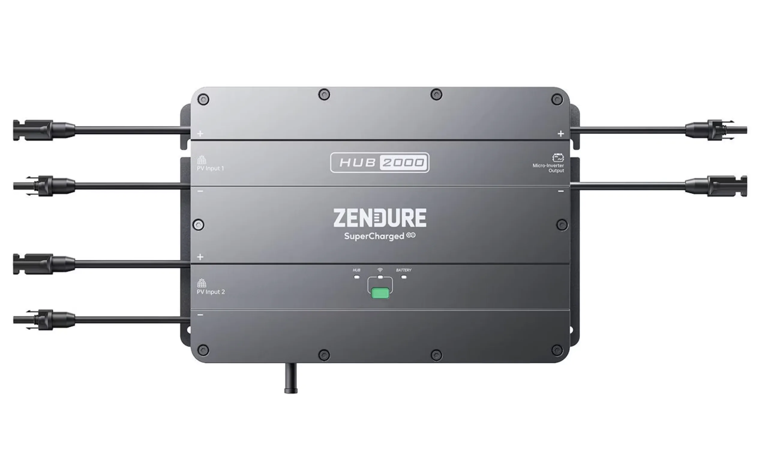 Balkonkraftwerk 910 Watt mit 2 kWh Zendure-Batteriespeicher, notstromfähig 7 Zendure Smart PV Hub 2000