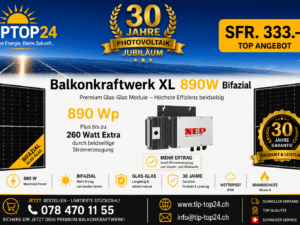890 WP bifaziales Balkonkraftwerk