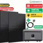 Growatt NOAH 2000 Balkonkraftwerk mit 2 × LONGi 500 W – 1000 Wp, 600 W Schweiz