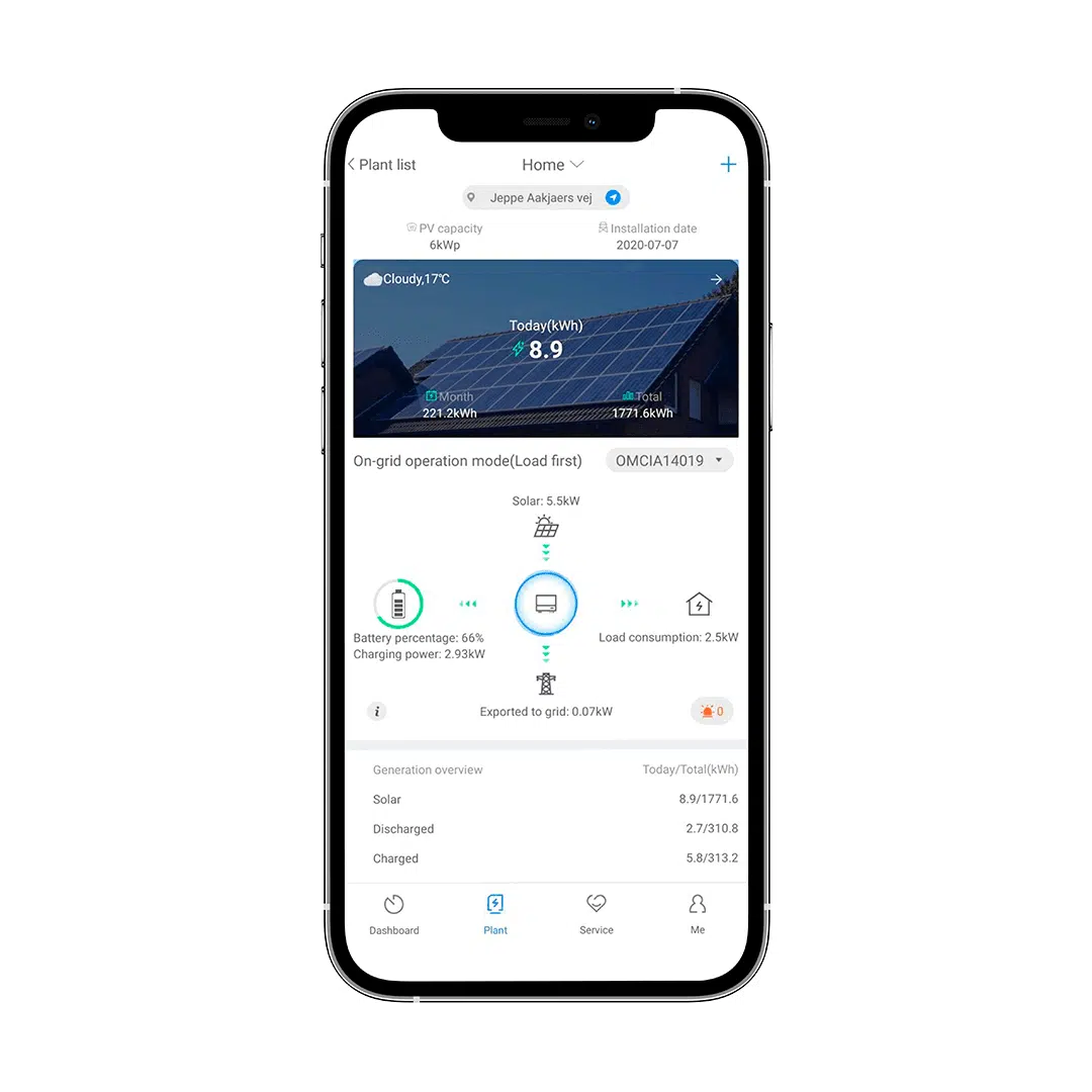 Balkonkraftwerk mit Speicher 1215 Watt & 2 kWh Growatt NOAH 2000 | Plug & Play Schweiz (Kopie) 8 Solarenergie-Überwachung auf Smartphone