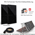 Balkonkraftwerk Kompletset mit Balkonhalterung