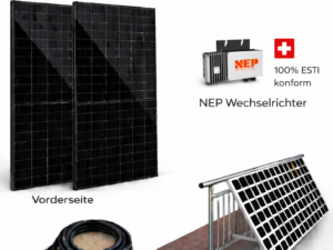 Balkonkraftwerk Kompletset mit Balkonhalterung