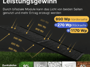 Bifaziale Module erhöhen den Ertrag.
