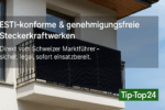 Solaranlage auf Balkon, rechtlich konform.