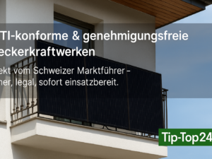 Solaranlage auf Balkon, rechtlich konform.
