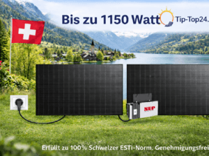 Balkonkraftwerk 900/600 Watt bifaziale Hochleistungsmodule