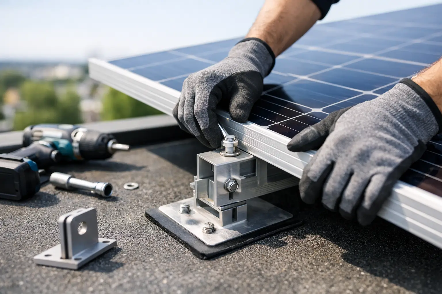 Flachdach-Solarhalterung richtig befestigen 9 Flachdach-Solarhalterung richtig befestigen