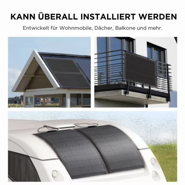 Flexible Solar Module für Wohnmobile Camping Balkon