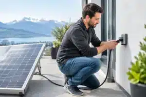 Steckersolar Set sicher anschliessen in der Schweiz